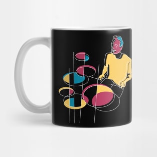 Funny Artistic Style Drummer Mug